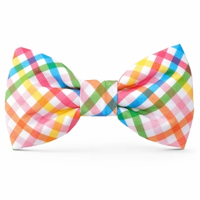 Dog and Cat Bowtie: Rainbow Gingham performance harness,agility dog vest,athletic dog gear