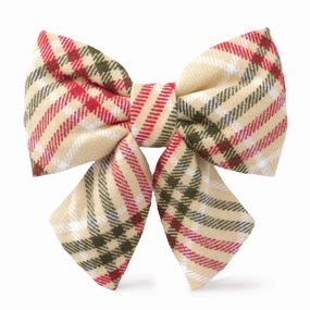 Dog and Cat Lady Bowtie: Eggnog Plaid Flannel performance harness,agility dog vest,athletic dog gear