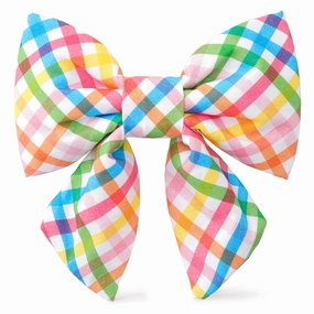 Dog and Cat Lady Bowtie: Rainbow Gingham performance harness,agility dog vest,athletic dog gear