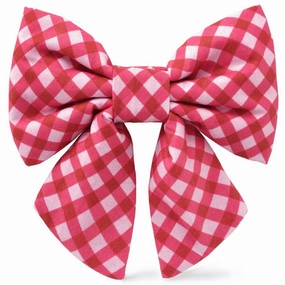 Dog and Cat Lady Bowtie: Raspberry Gingham performance harness,agility dog vest,athletic dog gear