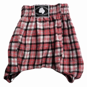 Dog Belly Band Boxers Grey/Red/Black Plaid Flannel dog underwear,dog diaper,pet undergarments