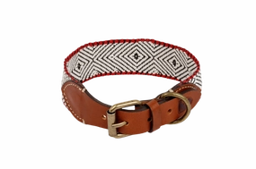 Dog Collar: Capri Beach Day dog collar,leather dog collar,adjustable dog collar