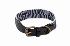 Dog Collar: Capri Party Night dog collar,leather dog collar,adjustable dog collar