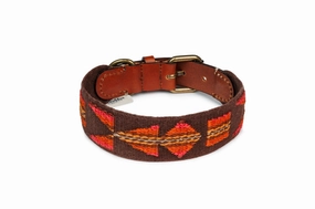 Dog Collar: Etna Brown dog collar,leather dog collar,adjustable dog collar