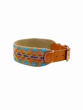 Dog Collar: Etna Green dog collar,leather dog collar,adjustable dog collar