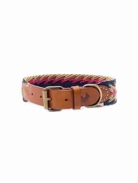Dog Collar: Peruvian Arrow Blue dog collar,leather dog collar,adjustable dog collar