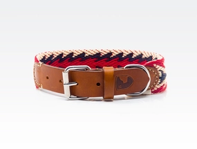 Dog Collar: Peruvian Arrow Red dog collar,leather dog collar,adjustable dog collar