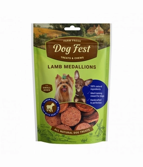 Dog Fest Lamb Medallions For Mini-Dogs - 55g meat dog treat,healthy dog snack,jerky for dogs