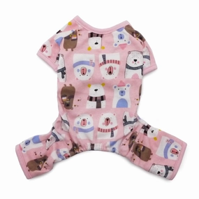 Dog Pajamas Polar Bear Pink dog underwear,dog diaper,pet undergarments