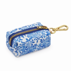 Dog Poop Bag dispenser: Blue Roses dog business cards,pet business supplies,doggie storefront