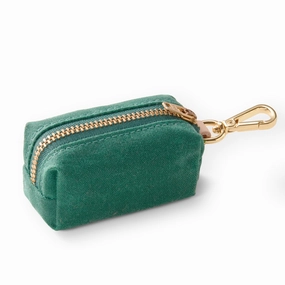 Dog Poop Bag dispenser: Evergreen Waxed Canvas dog business cards,pet business supplies,doggie storefront