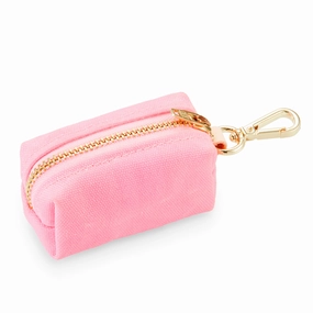Dog Poop Bag dispenser: Petal Pink Waxed Canvas dog business cards,pet business supplies,doggie storefront