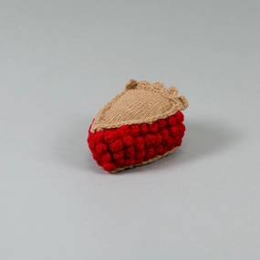 Dog Toy: Hand Knitted Cherry Pie wet cat food,canned cat food,gravy cat food