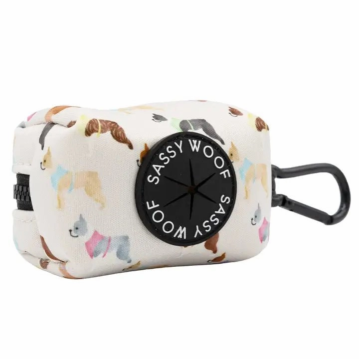 Dog Waste Bag Holder - Bold Boston Terriers treat storage jar,dog treat container,pet snack jar