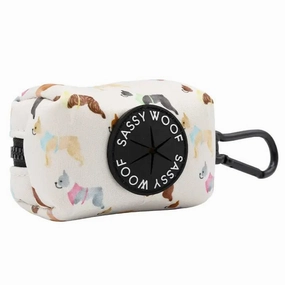Dog Waste Bag Holder - Bold Boston Terriers treat storage jar,dog treat container,pet snack jar