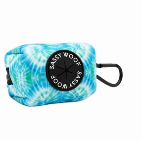 Dog Waste Bag Holder - Groovy Tropical Tides treat storage jar,dog treat container,pet snack jar