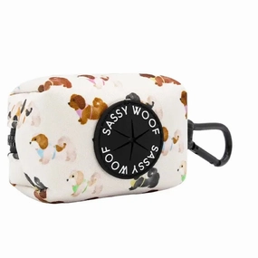 Dog Waste Bag Holder - Spunky Shih Tzus treat storage jar,dog treat container,pet snack jar
