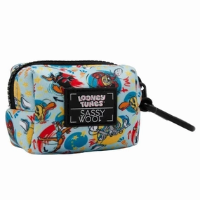 Dog Waste Bag Holder -Looney Tunes Blue treat storage jar,dog treat container,pet snack jar