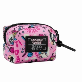 Dog Waste Bag Holder -Looney Tunes Pink treat storage jar,dog treat container,pet snack jar