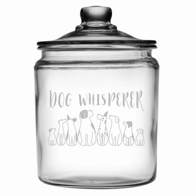 Dog Whisperer Glass Dog Treat Jar pet apparel,dog hoodie,fashionable pet wear