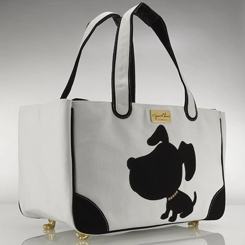 Doggie Style Rescue Me Tote Canvas Dog Carrier White dog bowtie leather collar dog charm dog party wear dog scarf set