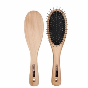 DoggyMan Home Beauty Round Tipped Brush with Wooden Handle M dog grooming brush,dog detangler comb,slicker brush dog