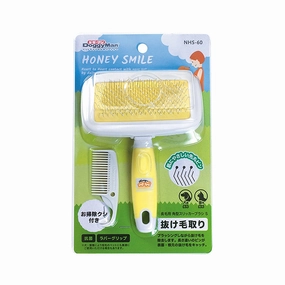 Doggyman Honey Smile Ball Pin Slicker Brush for Long Coat Cats & Dogs dog grooming brush,dog detangler comb,slicker brush dog