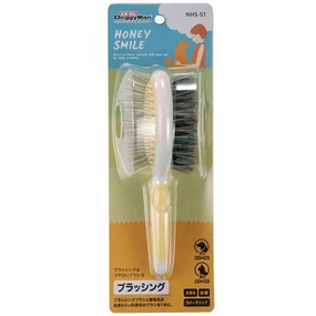 DoggyMan Honey Smile Double Sided Pin & Bristle Brush For Cats & Dogs dog leash,reflective leash,retractable dog leash