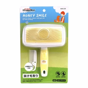 DoggyMan Honey Smile Slicker Brush For Cats & Dogs pet grooming brush,pet comb,detangling brush for pets