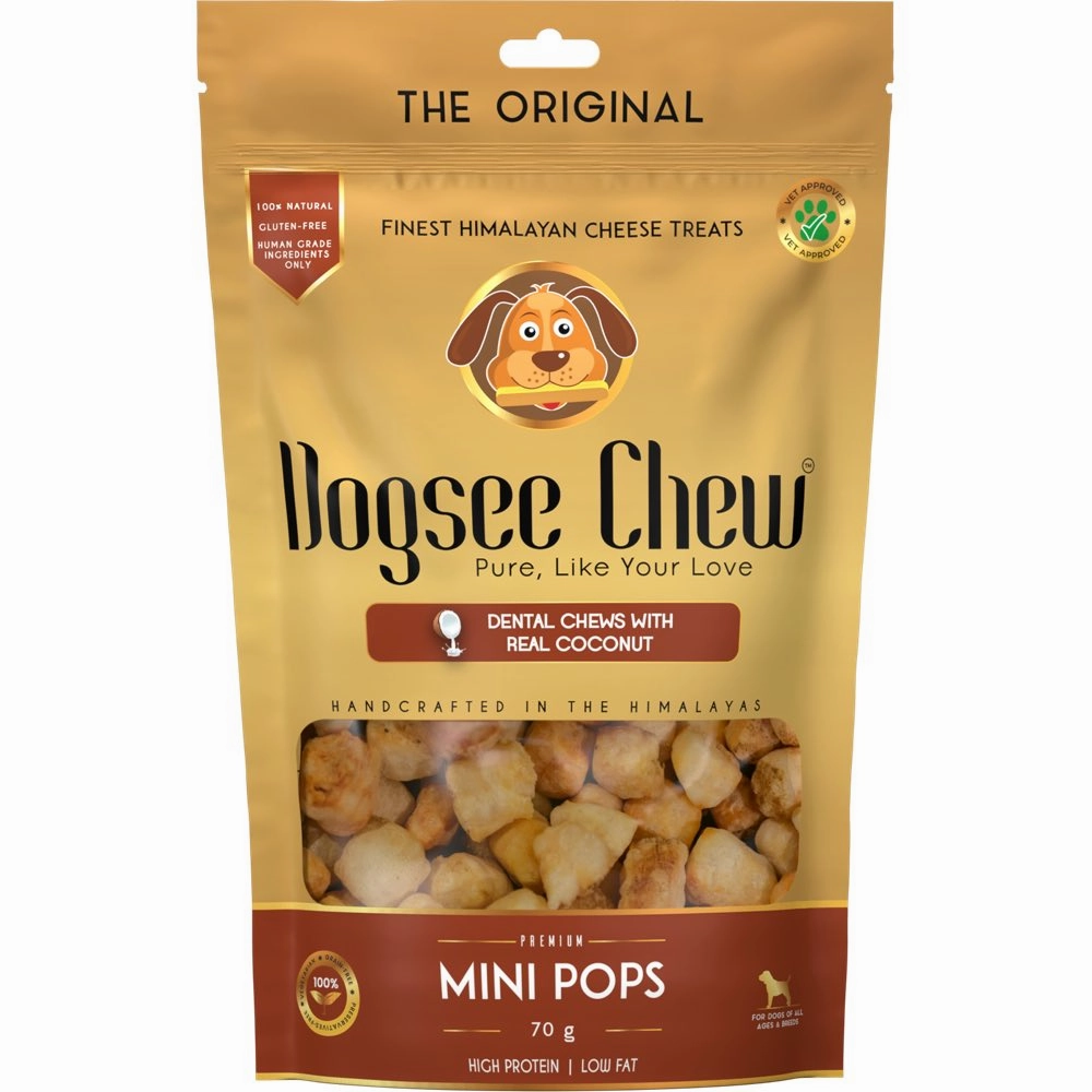 Dogsee Chew Mini Pops Himalayan Cheese Coconut Grain-Free Dog Treats 70g dog dental snacks,dental bones for dogs,dog oral sticks