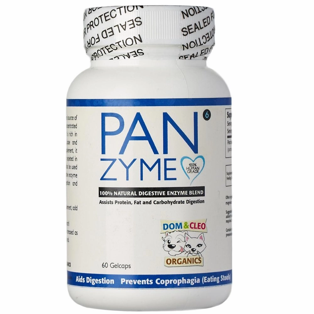 Dom & Cleo Panzyme Supplement 60 Cap digestive care dog food,urinary care cat food,sensitive stomach pet food
