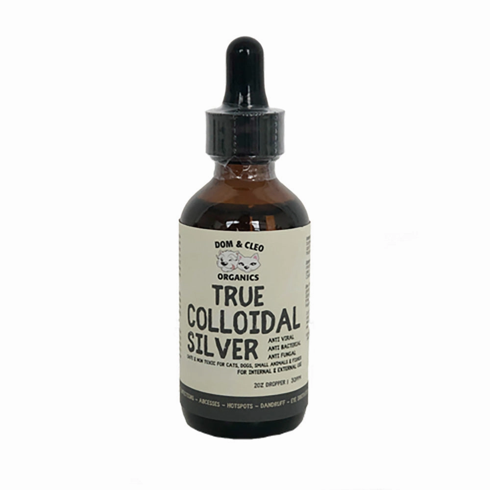 Dom & Cleo True Colloidal Silver Dropper 2oz small pet habitat,pet cage accessories,small animal home