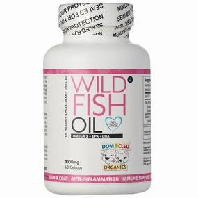 Dom & Cleo Wild Fish Oil 60 Cap small pet habitat,pet cage accessories,small animal home