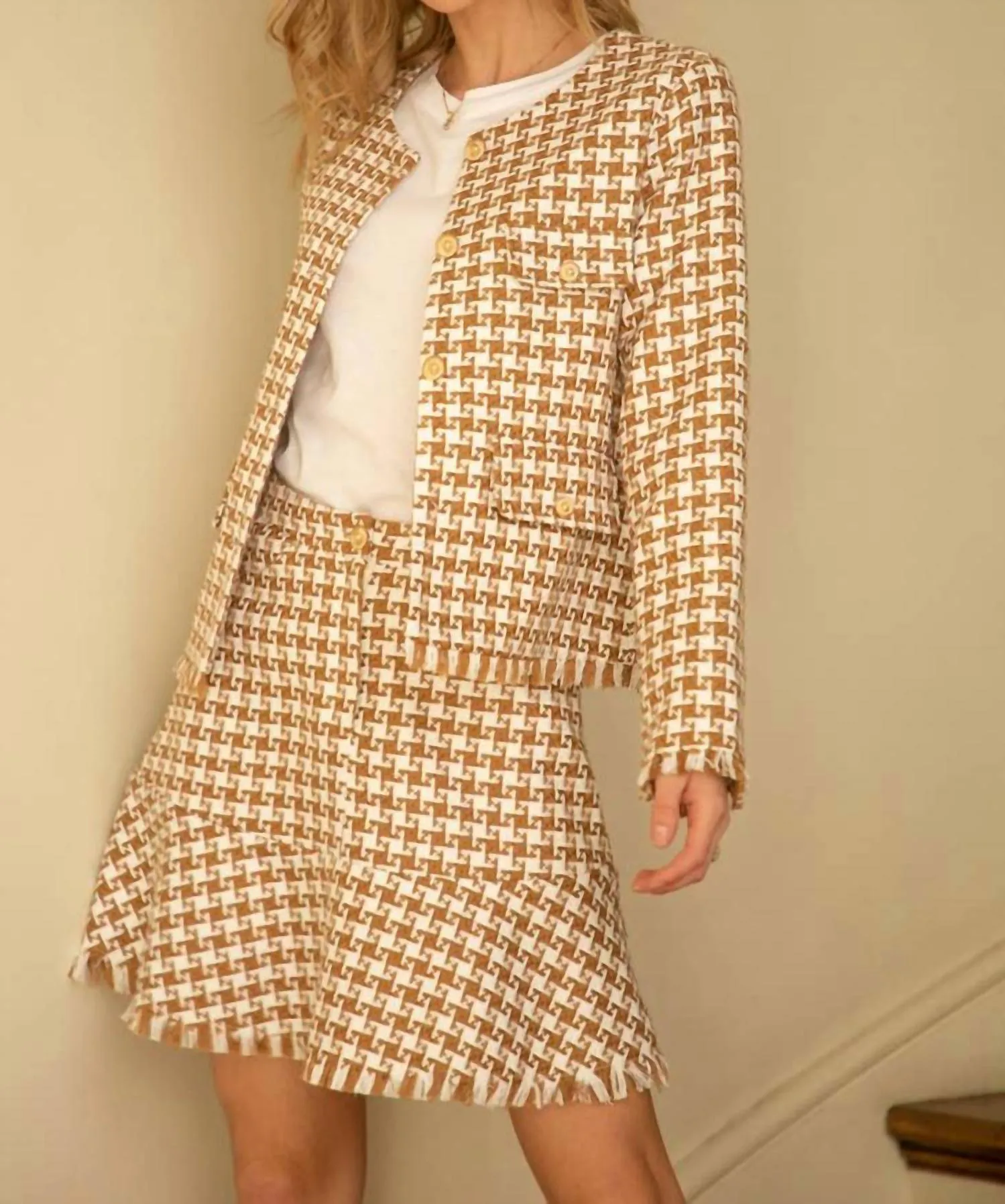 Double Ruffle Sleeve Jacket In Multi