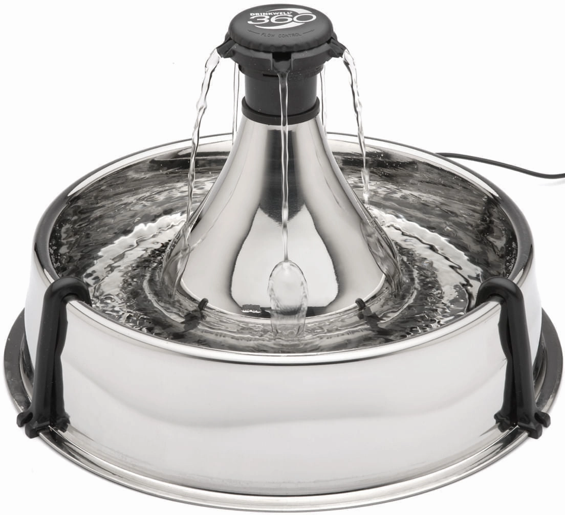 Drinkwell 360 Stainless Pet Fountain (& Replacement Filters) cat food bowl,cat feeder,elevated cat dish