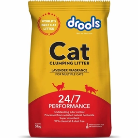 Drools Lavender Scented Clumping Cat Litter cat waste,cat garbage bin,cat waste disposal