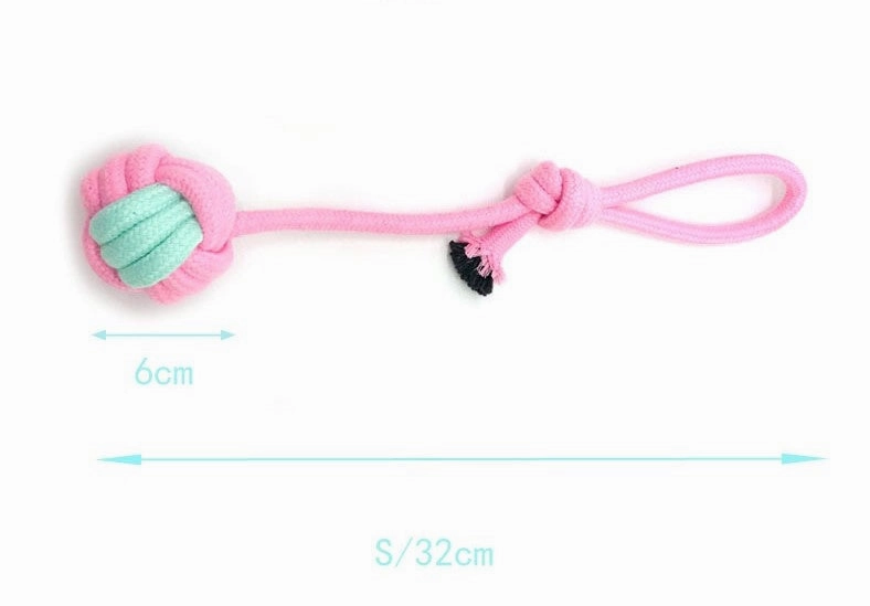Drop ball two-color - 32cm durable dog toy,rope chew toy,interactive dog toy