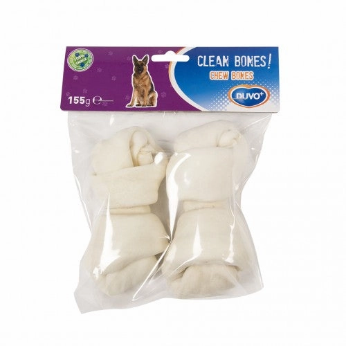 Duvo Clean Knotted Bone 14 cm - 2pcs meat dog treat,healthy dog snack,jerky for dogs
