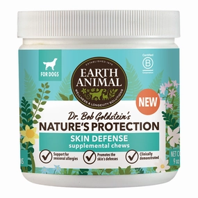 Earth Animal Nature's Protection Supplemental Chews - Skin Defense - 90ct 9oz Jar stainless steel bowl,metal pet feeder,steel water dish