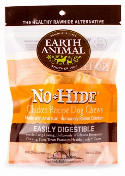 Earth Animal No-Hide Chews Packages - Chicken 4" 2pk pet id tag,personalized dog tag,engraved cat id