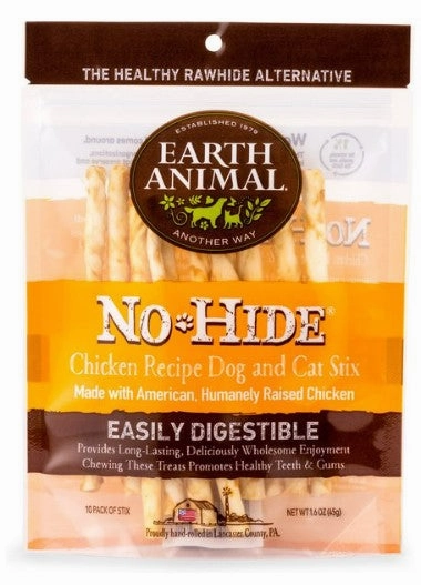 Earth Animal No-Hide Chews Packages - Chicken Stix 10pk pet id tag,personalized dog tag,engraved cat id