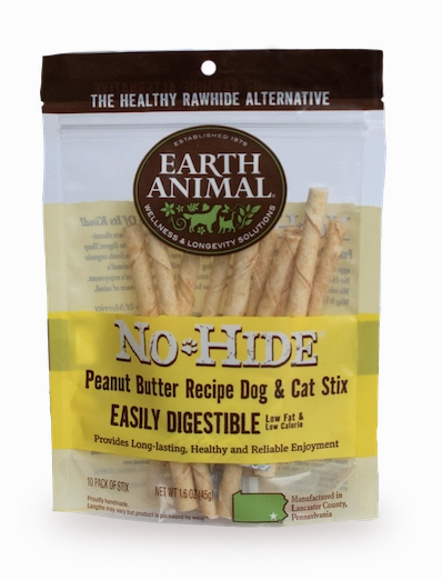 Earth Animal No-Hide Chews Packages - Peanut Butter Stix 10pk pet id tag,personalized dog tag,engraved cat id