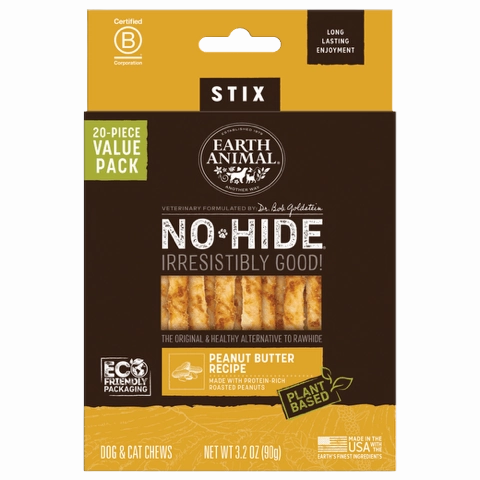 Earth Animal No-Hide Chews Packages - Peanut Butter Stix 20pk pet id tag,personalized dog tag,engraved cat id