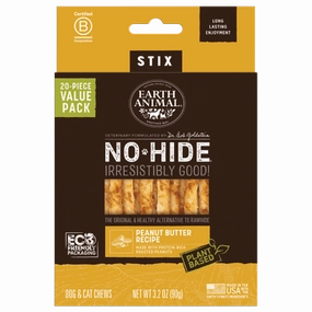 Earth Animal No-Hide Chews Packages - Peanut Butter Stix 20pk pet id tag,personalized dog tag,engraved cat id