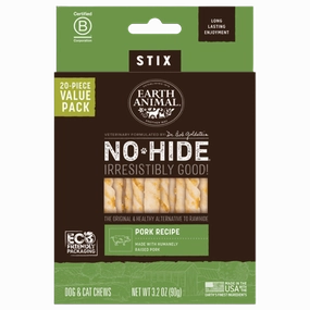 Earth Animal No-Hide Chews Packages - Pork Stix 20pk pet id tag,personalized dog tag,engraved cat id