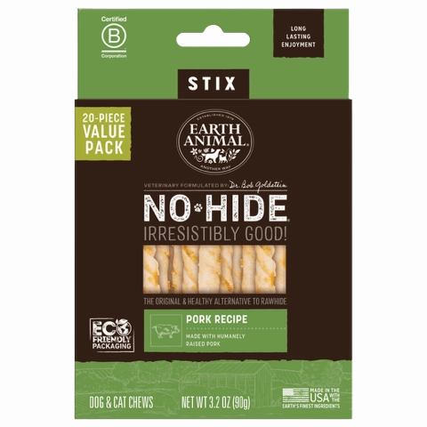 Earth Animal No-Hide Chews Packages - Pork Stix 20pk pet id tag,personalized dog tag,engraved cat id