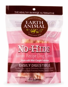 Earth Animal No-Hide Chews Packages - Salmon 4" 2pk pet id tag,personalized dog tag,engraved cat id