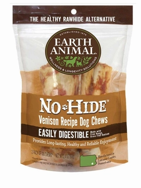 Earth Animal No-Hide Chews Packages - Venison 4" 2pk pet id tag,personalized dog tag,engraved cat id