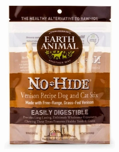 Earth Animal No-Hide Chews Packages - Venison Stix 10pk pet id tag,personalized dog tag,engraved cat id