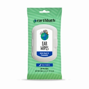 Earthbath Ear Wipes Witch Hazel & Chamomile 30 wipes food toppers for dogs,dog gravy,dog flavor boost